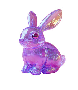 Purple Y2K Rabbit Vinyl Car Decal Sticker – Waterproof & UV-Resistant 8"