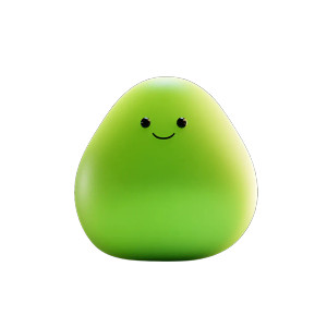 Green Blob Character Vinyl Car Decal Sticker – Waterproof & UV-Resistant 8"