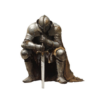 Triumphant Knight Vinyl Car Decal Sticker – Waterproof & UV-Resistant 8"