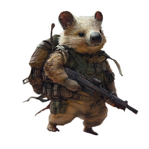 Combat Wombat Vinyl Car Decal Sticker – Waterproof & UV-Resistant 8" Combat Wombat Vinyl Car Decal Sticker – Waterproof & UV-Resistant 8"