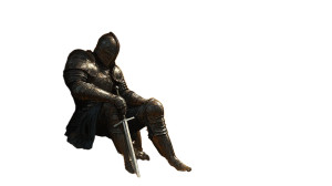 Armored Knight Resting V2 Vinyl Car Decal Sticker – Waterproof & UV-Resistant 8"