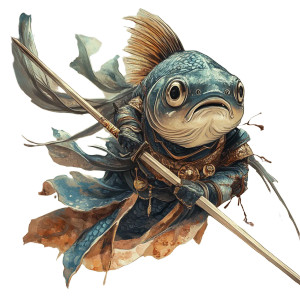 Ninja Fish Vinyl Car Decal Sticker – Waterproof & UV-Resistant 8"