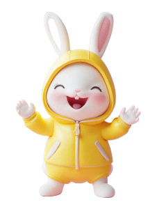 Dancing Rabbit Baby Vinyl Car Decal Sticker – Waterproof & UV-Resistant 8" Dancing Rabbit Baby Vinyl Car Decal Sticker – Waterproof & UV-Resistant 8"
