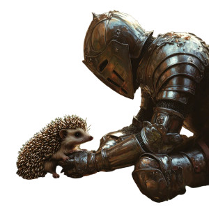 Knight And Hedgehog Vinyl Car Decal Sticker – Waterproof & UV-Resistant 8" Knight And Hedgehog Vinyl Car Decal Sticker – Waterproof & UV-Resistant 8"