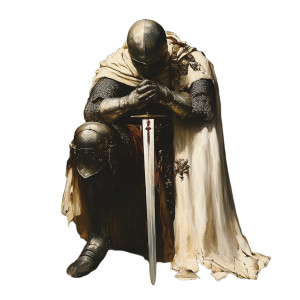 Knight In Prayer V2 Vinyl Car Decal Sticker – Waterproof & UV-Resistant 8" Knight In Prayer V2 Vinyl Car Decal Sticker – Waterproof & UV-Resistant 8"