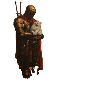 Knight With Cat V33 Vinyl Car Decal Sticker – Waterproof & UV-Resistant 8" Knight With Cat V33 Vinyl Car Decal Sticker – Waterproof & UV-Resistant 8"
