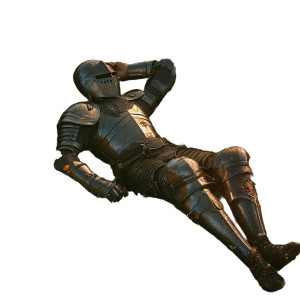 Relaxing Knight Vinyl Car Decal Sticker – Waterproof & UV-Resistant 8"