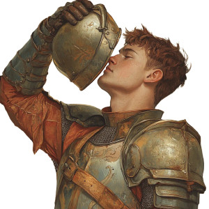 Knight Lifting Helmet Vinyl Car Decal Sticker – Waterproof & UV-Resistant 8"