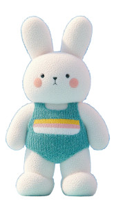 Moon Rabbit Toy V2 Vinyl Car Decal Sticker – Waterproof & UV-Resistant 8"