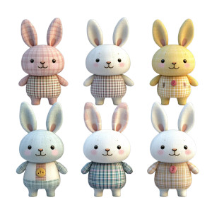 Plush Rabbit Dolls Vinyl Car Decal Sticker – Waterproof & UV-Resistant 8" Plush Rabbit Dolls Vinyl Car Decal Sticker – Waterproof & UV-Resistant 8"