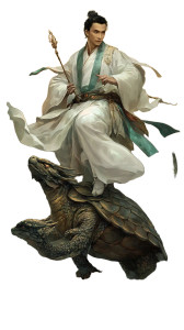 Mystical Taoist Priest Vinyl Car Decal Sticker – Waterproof & UV-Resistant 8"