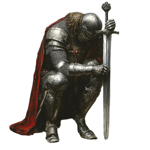 Stoic Christian Knight Vinyl Car Decal Sticker – Waterproof & UV-Resistant 8"