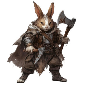 Scarred Bunny Warrior Vinyl Car Decal Sticker – Waterproof & UV-Resistant 8"