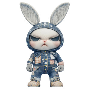 Unhappy Denim Bunny V2 Vinyl Car Decal Sticker – Waterproof & UV-Resistant 8" Unhappy Denim Bunny V2 Vinyl Car Decal Sticker – Waterproof & UV-Resistant 8"