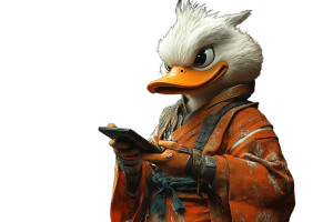 Angry Duck Samurai Vinyl Car Decal Sticker – Waterproof & UV-Resistant 8" Angry Duck Samurai Vinyl Car Decal Sticker – Waterproof & UV-Resistant 8"