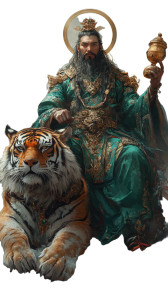 Mystical Tiger Rider Vinyl Car Decal Sticker – Waterproof & UV-Resistant 8"