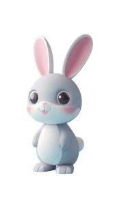 Cute 3D Rabbit V2 Vinyl Car Decal Sticker – Waterproof & UV-Resistant 8" Cute 3D Rabbit V2 Vinyl Car Decal Sticker – Waterproof & UV-Resistant 8"