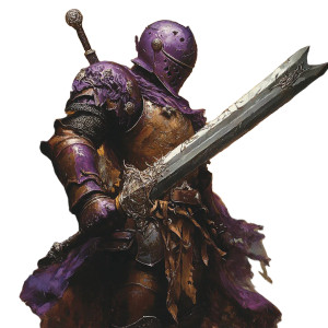 Purple Knight Vinyl Car Decal Sticker – Waterproof & UV-Resistant 8"