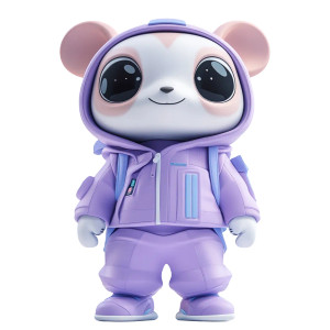 Futuristic Blue Character Vinyl Car Decal Sticker – Waterproof & UV-Resistant 8"