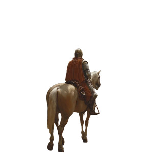 Medieval Knight Riding Vinyl Car Decal Sticker – Waterproof & UV-Resistant 8"