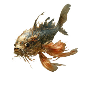 Mythical Henggong Fish Vinyl Car Decal Sticker – Waterproof & UV-Resistant 8"