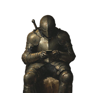 Sad Knight Vinyl Car Decal Sticker – Waterproof & UV-Resistant 8"