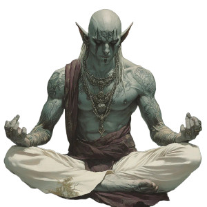 Elven Monk Meditating Vinyl Car Decal Sticker – Waterproof & UV-Resistant 8" Elven Monk Meditating Vinyl Car Decal Sticker – Waterproof & UV-Resistant 8"
