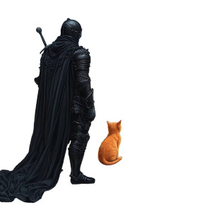 Knight And Cat V3 Vinyl Car Decal Sticker – Waterproof & UV-Resistant 8"