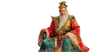 Wealth God Painting Vinyl Car Decal Sticker – Waterproof & UV-Resistant 8"