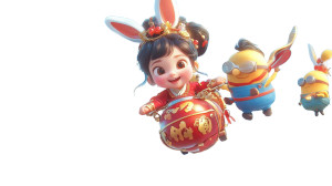 Lunar Bunny Ride Vinyl Car Decal Sticker – Waterproof & UV-Resistant 8"