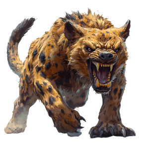 Giant Hyena Demon Vinyl Car Decal Sticker – Waterproof & UV-Resistant 8"