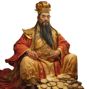 Caishen God Vinyl Car Decal Sticker – Waterproof & UV-Resistant 8"