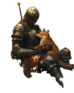 Armored Knight With Fox V2 Vinyl Car Decal Sticker – Waterproof & UV-Resistant 8" Armored Knight With Fox V2 Vinyl Car Decal Sticker – Waterproof & UV-Resistant 8"