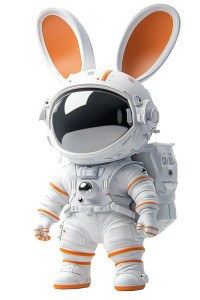Rabbit Astronaut V2 Vinyl Car Decal Sticker – Waterproof & UV-Resistant 8" Rabbit Astronaut V2 Vinyl Car Decal Sticker – Waterproof & UV-Resistant 8"