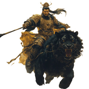 Zhao Gongming Mythical Ride Vinyl Car Decal Sticker – Waterproof & UV-Resistant 8"