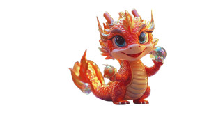 Cute Dragon Baby Vinyl Car Decal Sticker – Waterproof & UV-Resistant 8"