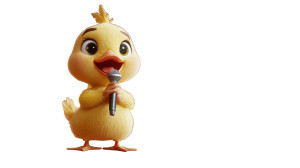 Singing Duck Performance Vinyl Car Decal Sticker – Waterproof & UV-Resistant 8"