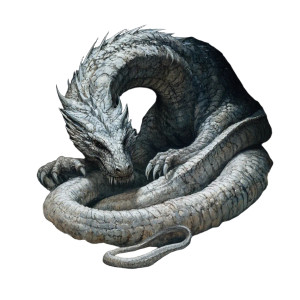 Mythical Cavern Serpent Vinyl Car Decal Sticker – Waterproof & UV-Resistant 8"