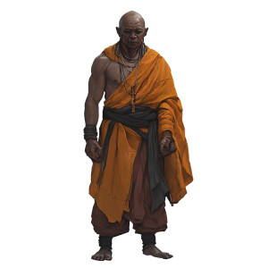 Dark Human Monk Vinyl Car Decal Sticker – Waterproof & UV-Resistant 8"