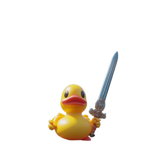 Sword-Wielding Duck Vinyl Car Decal Sticker – Waterproof & UV-Resistant 8" Sword-Wielding Duck Vinyl Car Decal Sticker – Waterproof & UV-Resistant 8"