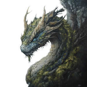 Elemental Earth Lindwyrm Vinyl Car Decal Sticker – Waterproof & UV-Resistant 8"