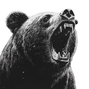 Growling Bear Vinyl Car Decal Sticker – Waterproof & UV-Resistant 8" Growling Bear Vinyl Car Decal Sticker – Waterproof & UV-Resistant 8"