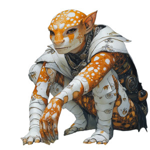 Salamander Samurai Vinyl Car Decal Sticker – Waterproof & UV-Resistant 8"