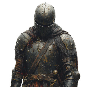 Medieval Knight Contemplating Vinyl Car Decal Sticker – Waterproof & UV-Resistant 8"