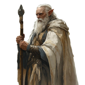 Old Elf Cleric Vinyl Car Decal Sticker – Waterproof & UV-Resistant 8"