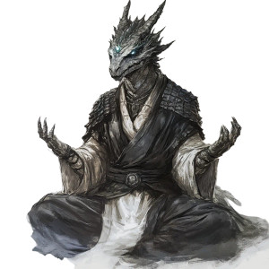 Undead Topaz Dragonborn Monk Vinyl Car Decal Sticker – Waterproof & UV-Resistant 8"