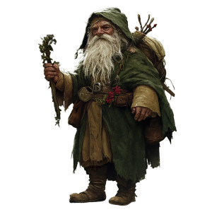 Gnome Hermit Druid Vinyl Car Decal Sticker – Waterproof & UV-Resistant 8"