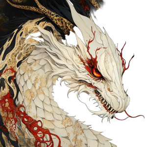 Demonic Porcelain Dragon Vinyl Car Decal Sticker – Waterproof & UV-Resistant 8"