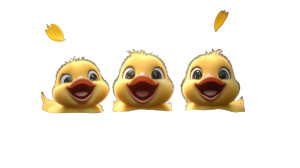 Excited Swimming Ducks Vinyl Car Decal Sticker – Waterproof & UV-Resistant 8"