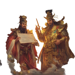 Gods Of Wealth Vinyl Car Decal Sticker – Waterproof & UV-Resistant 8"